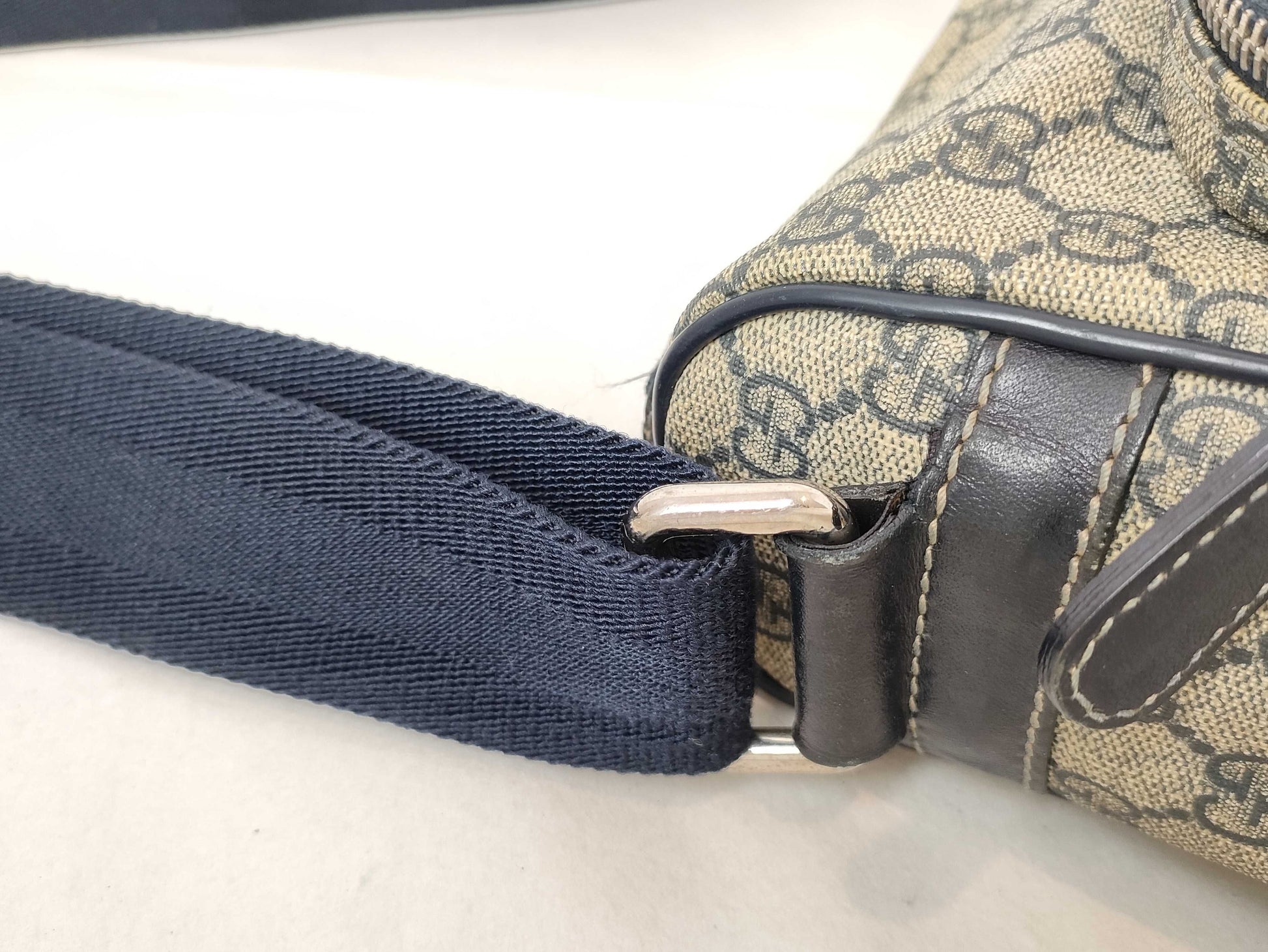 GUCCI GG Supreme GUCCI Supreme Shoulder Bag 246881 Grey/Navy W32cm Shoulder Bag