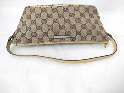 GUCCI GG Canvas GUCCI GG Canvas Mini Bag 07198 Beige/Yellow W21cm Zipper Pull Thousand Pieces Handbag