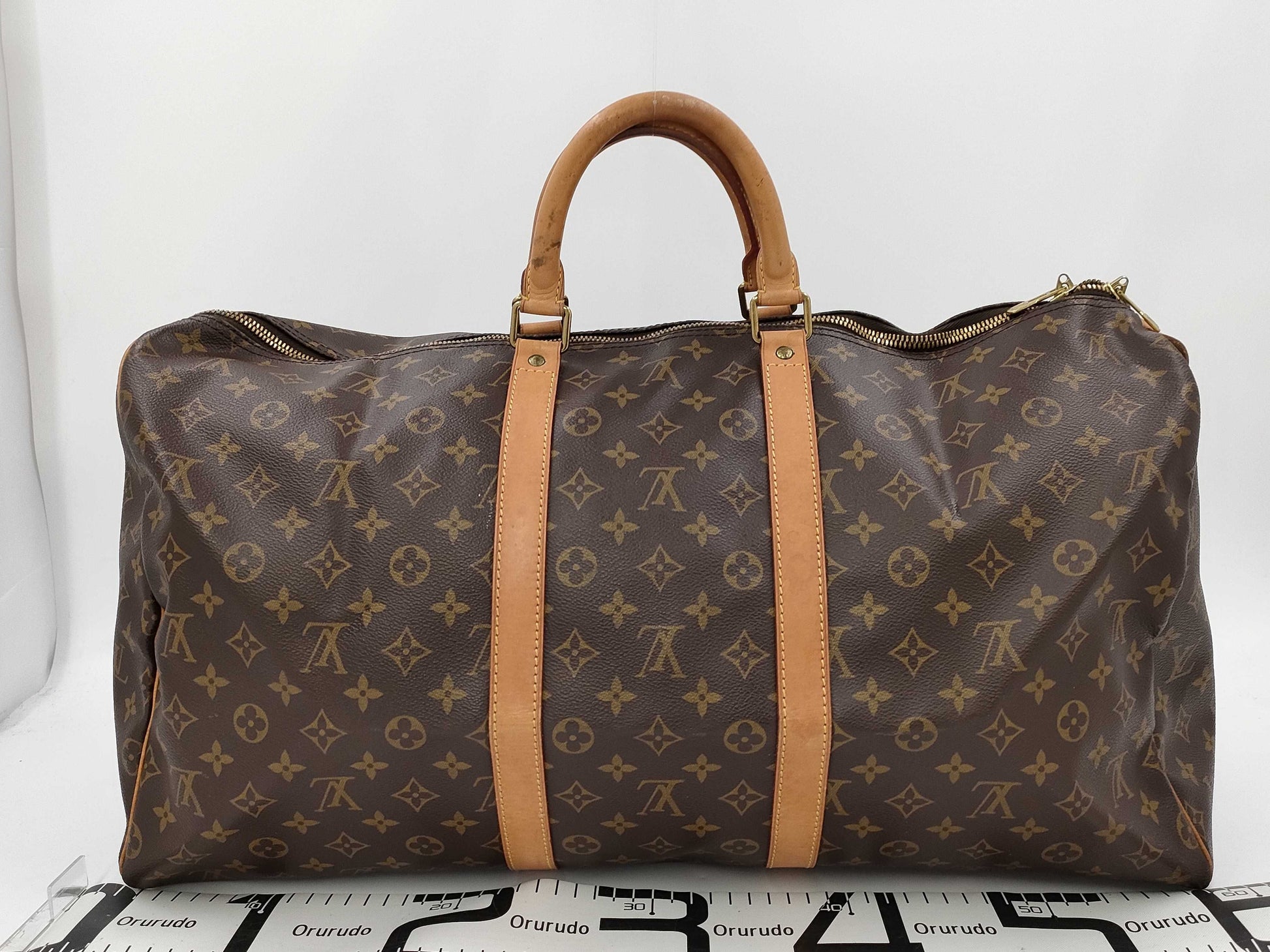 LOUIS VUITTON Monogram Keypol 55 M41424 SP0944 Poignier Name Tag Boston Bag