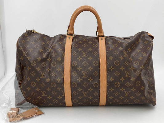 LOUIS VUITTON Monogram Keypol 55 M41424 SP0944 Poignier Name Tag Boston Bag