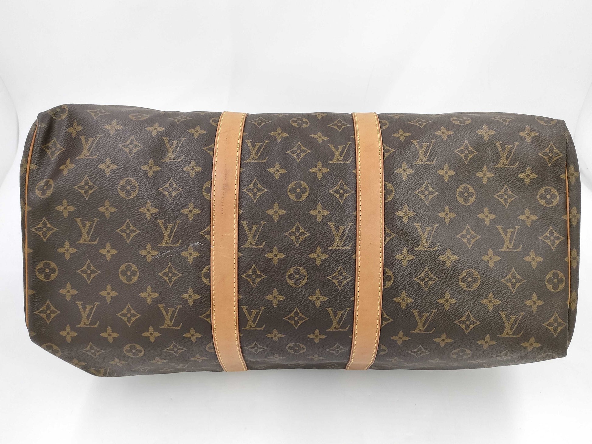 LOUIS VUITTON Monogram Keypol 50 M41426 SP0935 Name Tag Poignier Boston Bag