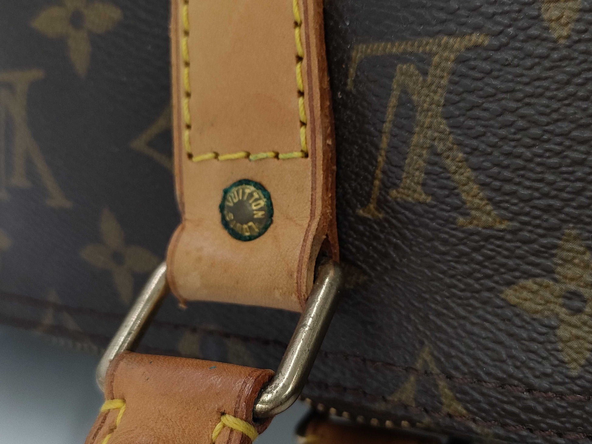 LOUIS VUITTON Monogram Keypol 50 M41426 SP0935 Name Tag Poignier Boston Bag