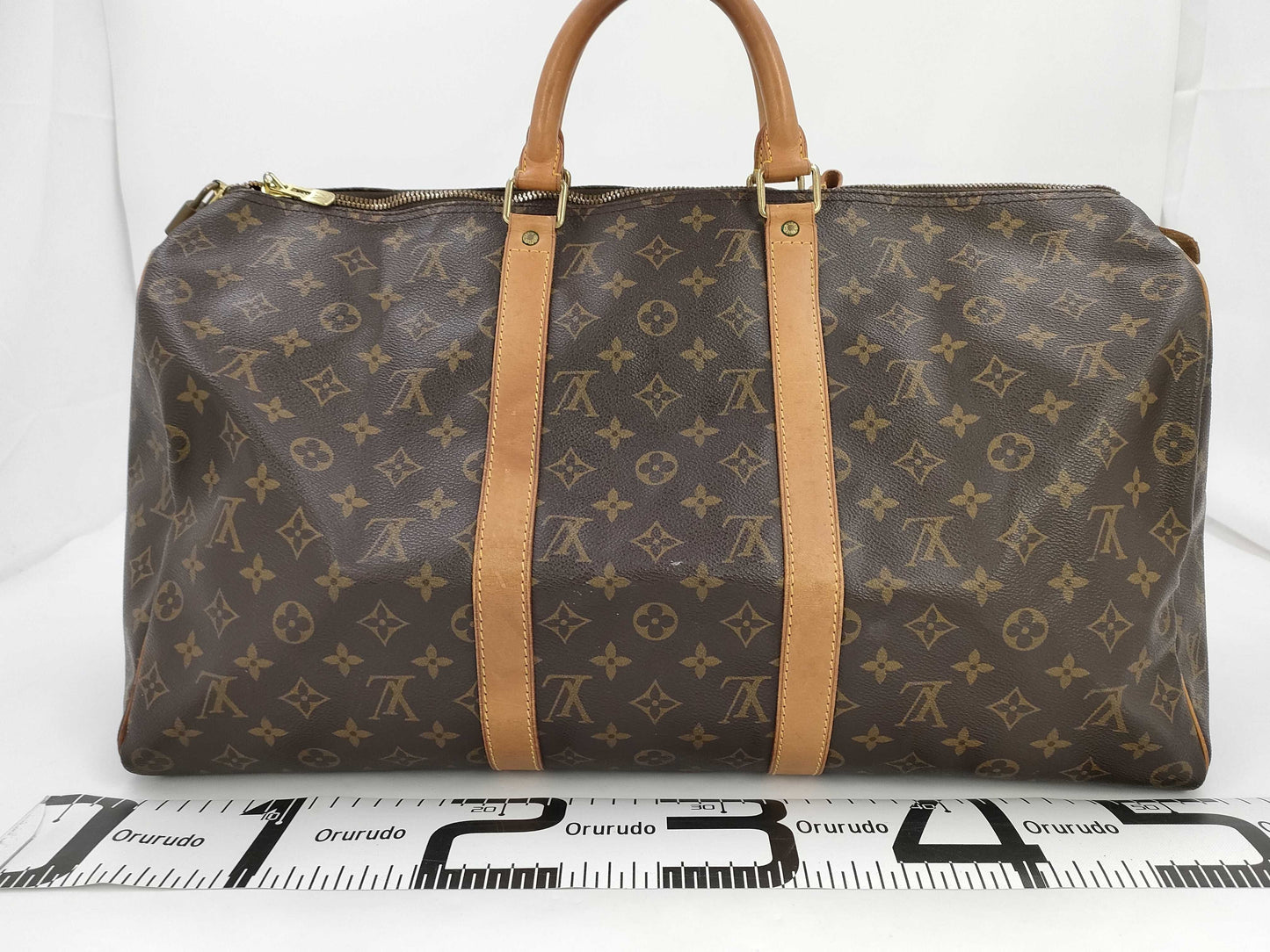 LOUIS VUITTON Monogram Keypol 50 M41426 SP0935 Name Tag Poignier Boston Bag