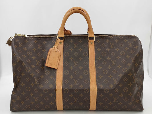 LOUIS VUITTON Monogram Keypol 55 M41424 SP0994 Poignier Name Tag Boston Bag