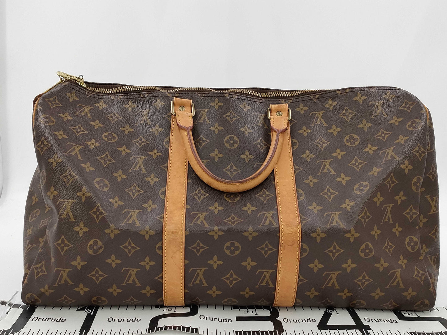 LOUIS VUITTON Monogram Keypol 50 M41426 SP0975 Name Tag Poignier Boston Bag