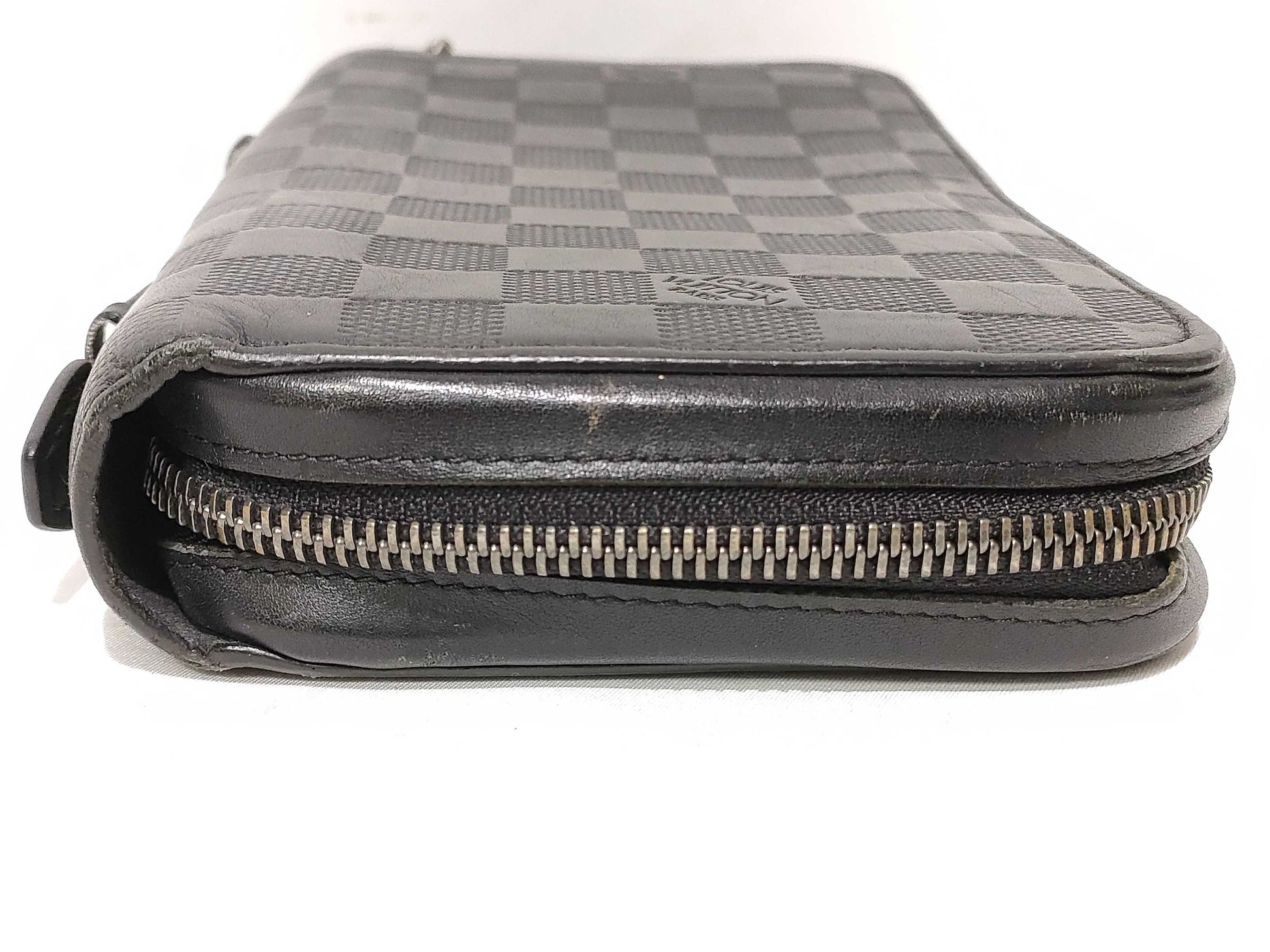 LOUIS VUITTON Damier Anfini Damier Anfini Zippy XL N61254 CA4125 Onyx Wallet