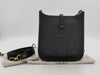 HERMES Mini Evelyn Amazone 16 TPM Black Black Gold Hardware W Engraved Shoulder Bag