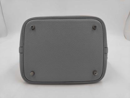 HERMES Picotan Lock 22MM Gripantan Silver Hardware K-Engraved Topo