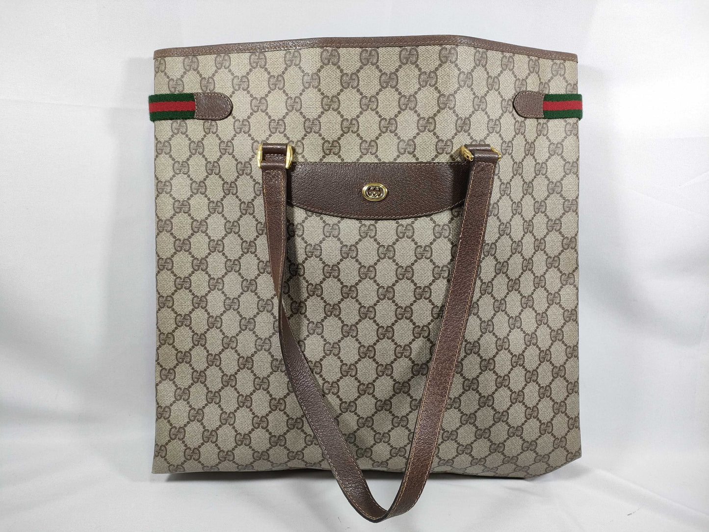 GUCCI GG Supreme GUCCI Gucci GG Supreme Sherry Line 39.02.091 Tote Bag Tote Bag