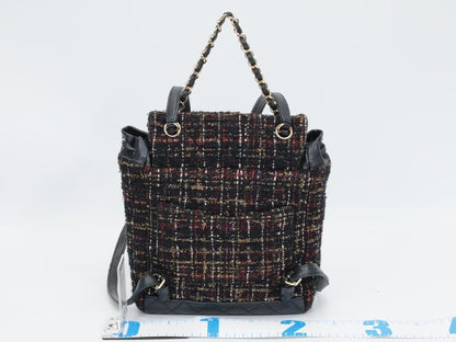 CHANEL Tweed Lambskin Matlasse Backpack 28th Rucksack