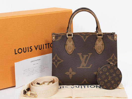 LOUIS VUITTON M46373 Monogram Giant Reverse On-the-Go PM RFID Shoulder Bag