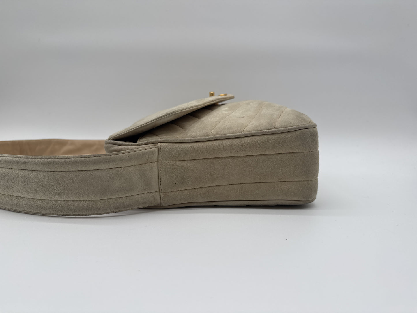 CHANEL CHANEL Shoulder Bag Mademoiselle Coco Mark Turnlock Gold Hardware Fringe Suede Shoulder Bag