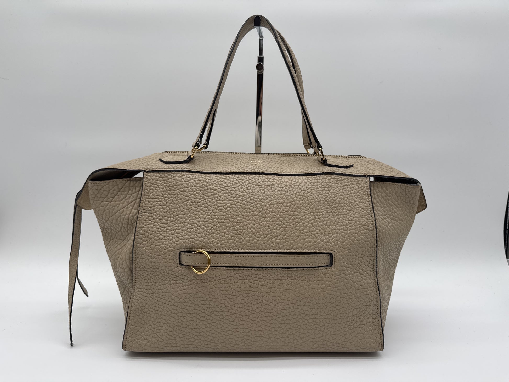 CELINE CELINE Handbag Small Ring Beige Leather Handbag