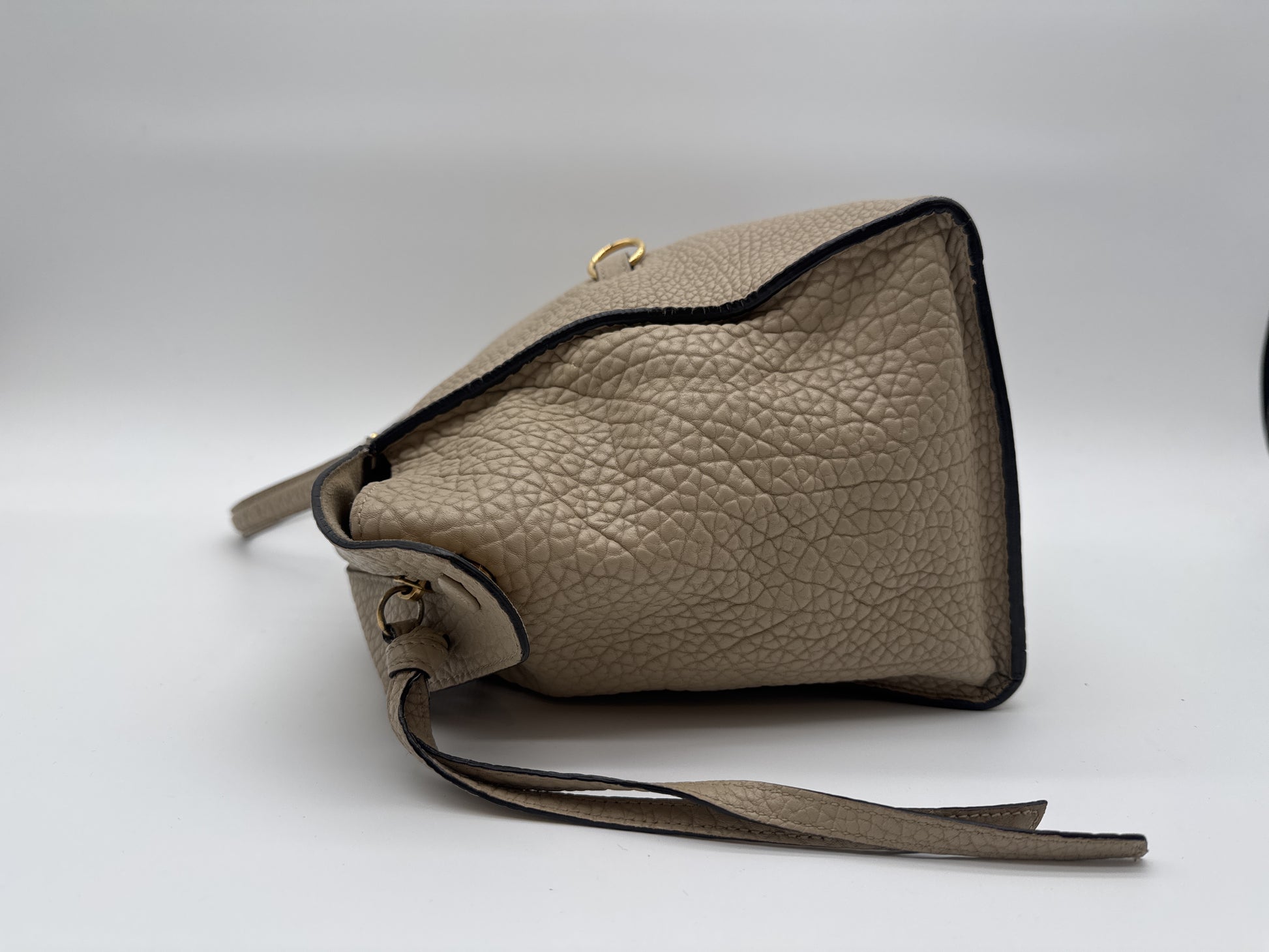 CELINE CELINE Handbag Small Ring Beige Leather Handbag