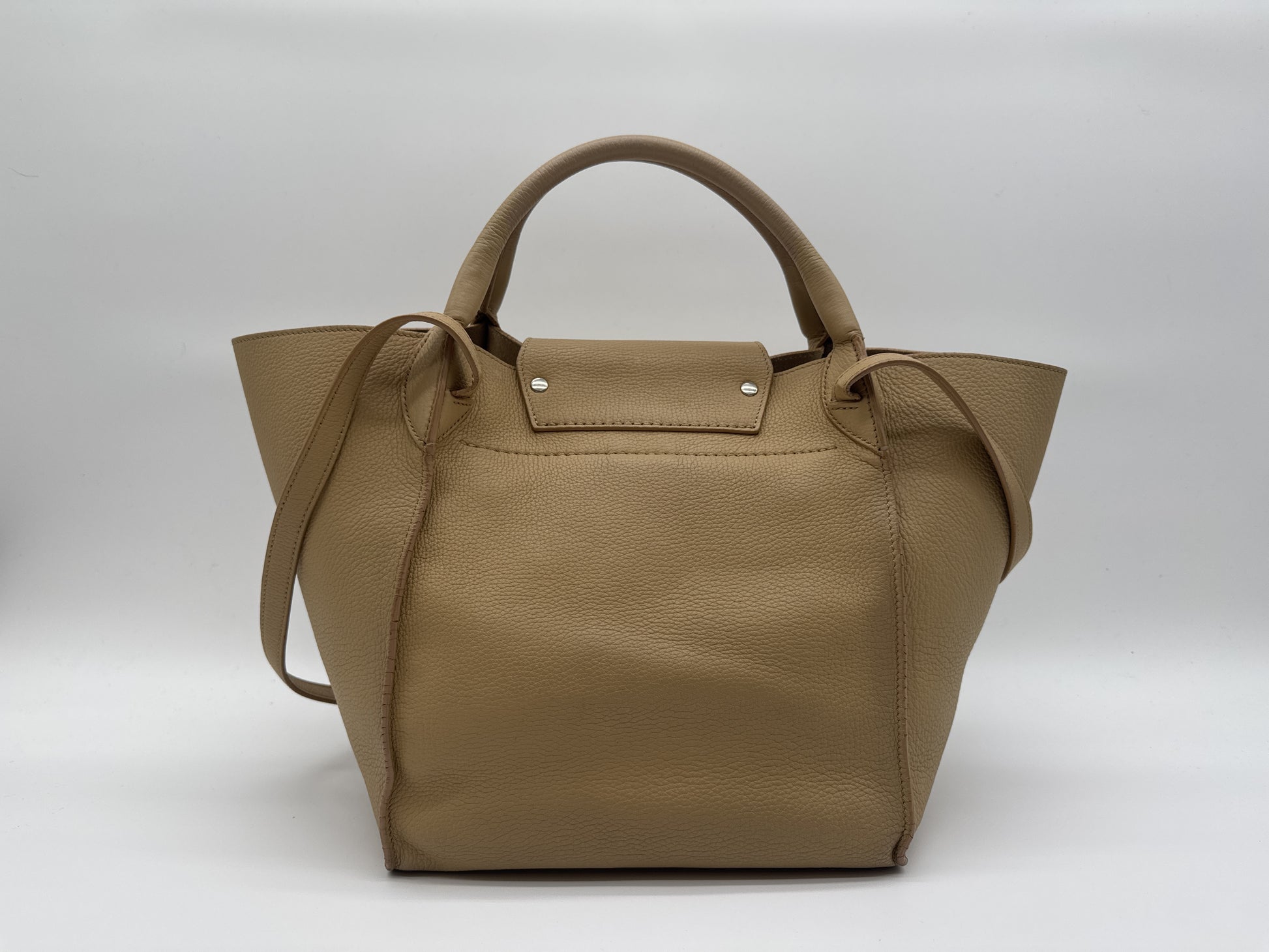 CELINE CELINE Handbag Big Bag Small Shoulder Bag 2way Beige Handbag