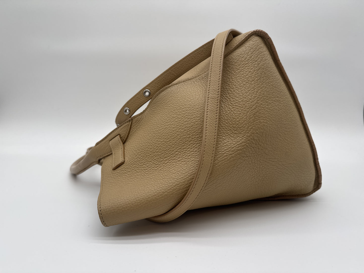 CELINE CELINE Handbag Big Bag Small Shoulder Bag 2way Beige Handbag