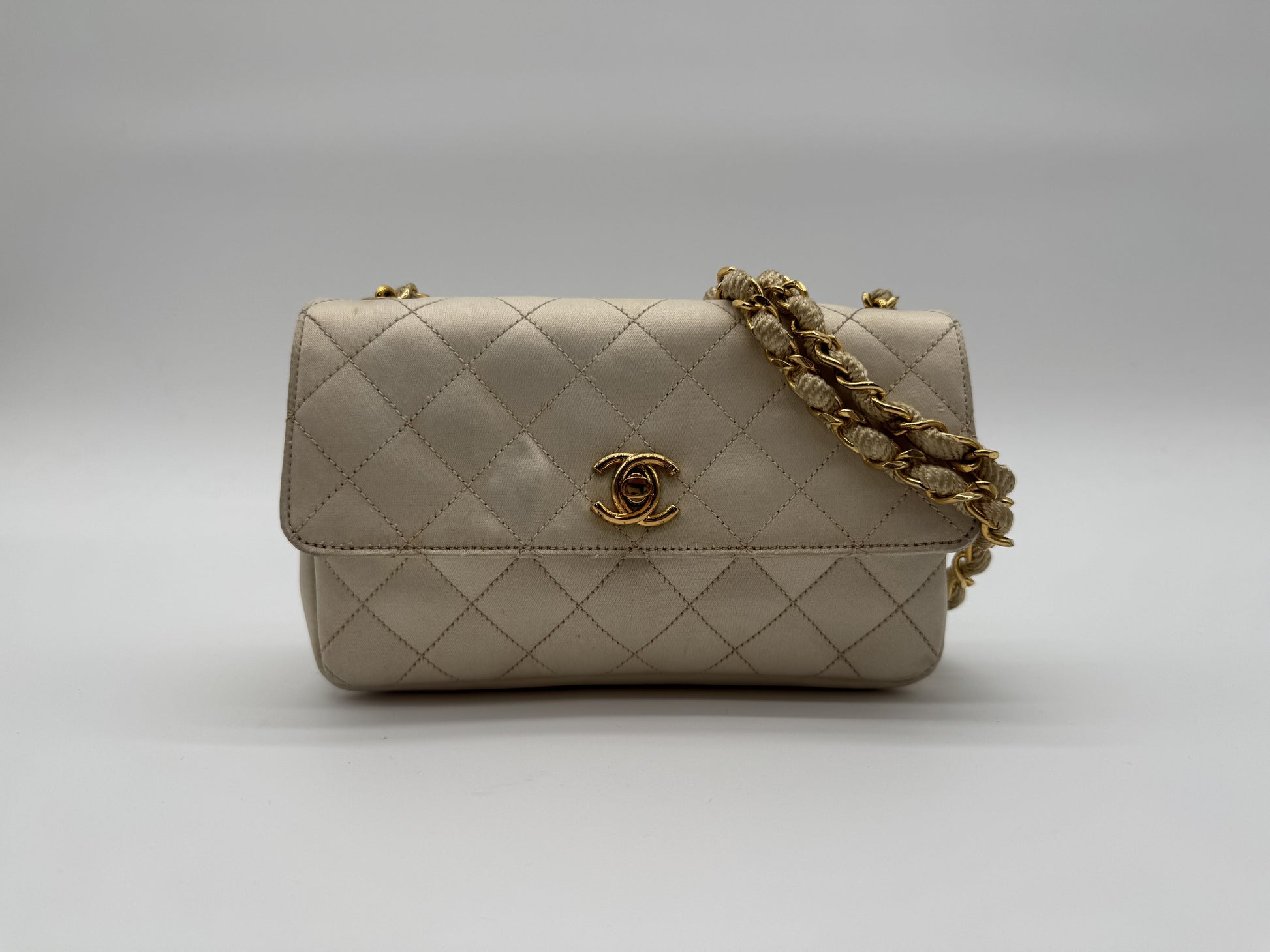 CHANEL CHANEL Shoulder Bag Mini Matrasse Satin Turnlock Coco Mark Shoulder Bag
