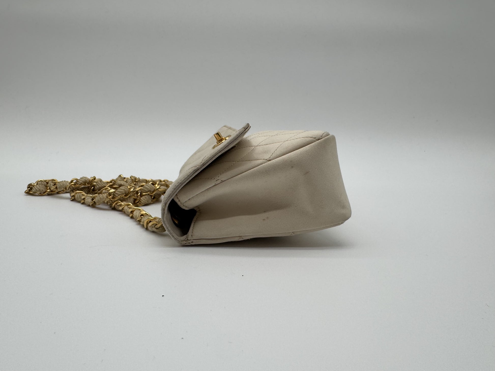 CHANEL CHANEL Shoulder Bag Mini Matrasse Satin Turnlock Coco Mark Shoulder Bag