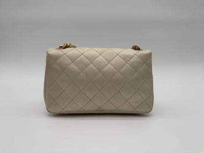 CHANEL CHANEL Shoulder Bag Mini Matrasse Satin Turnlock Coco Mark Shoulder Bag