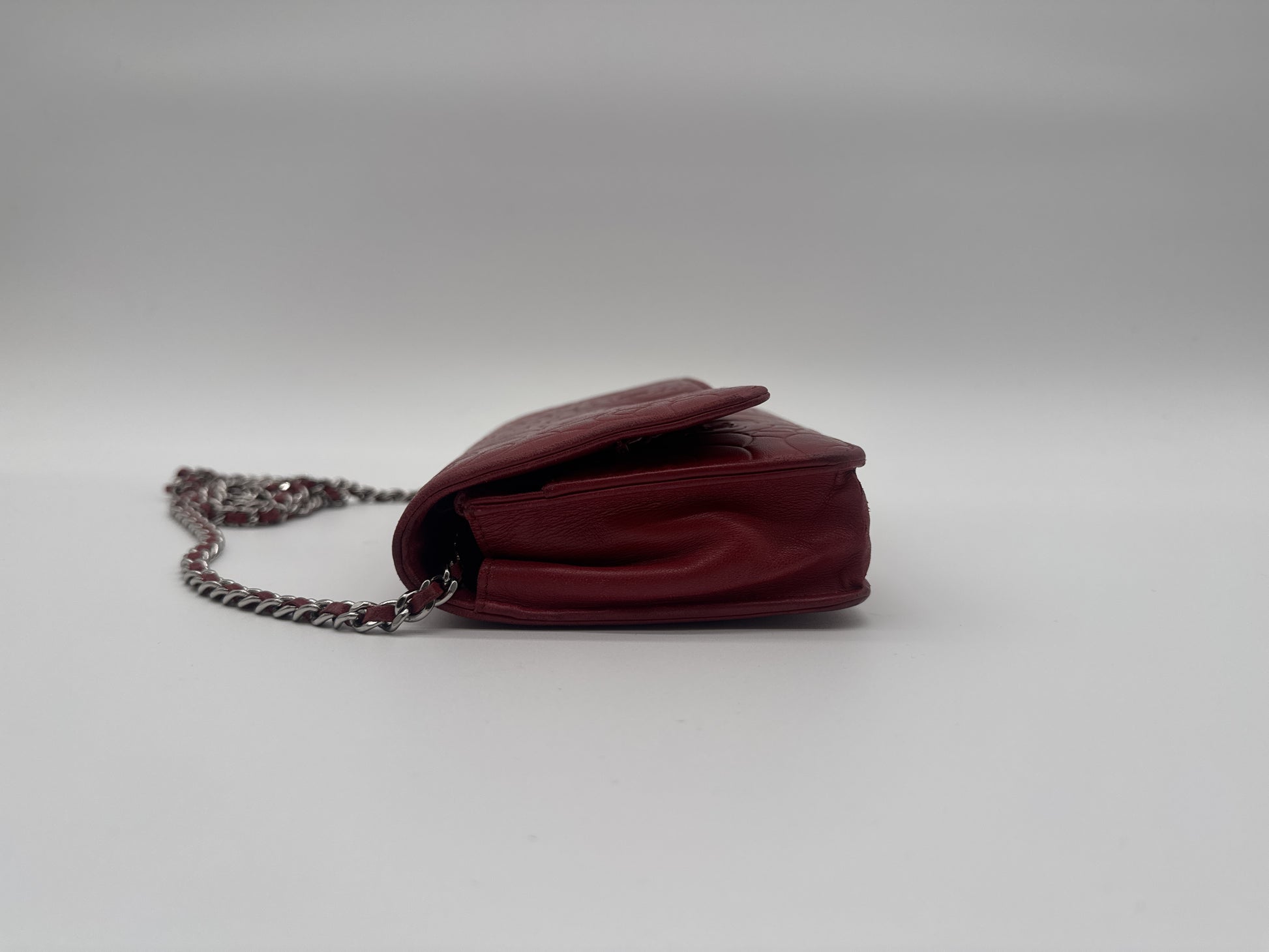 CHANEL CHANEL Chain Wallet Shoulder Bag Camellia Cocomark Leather Shoulder Bag