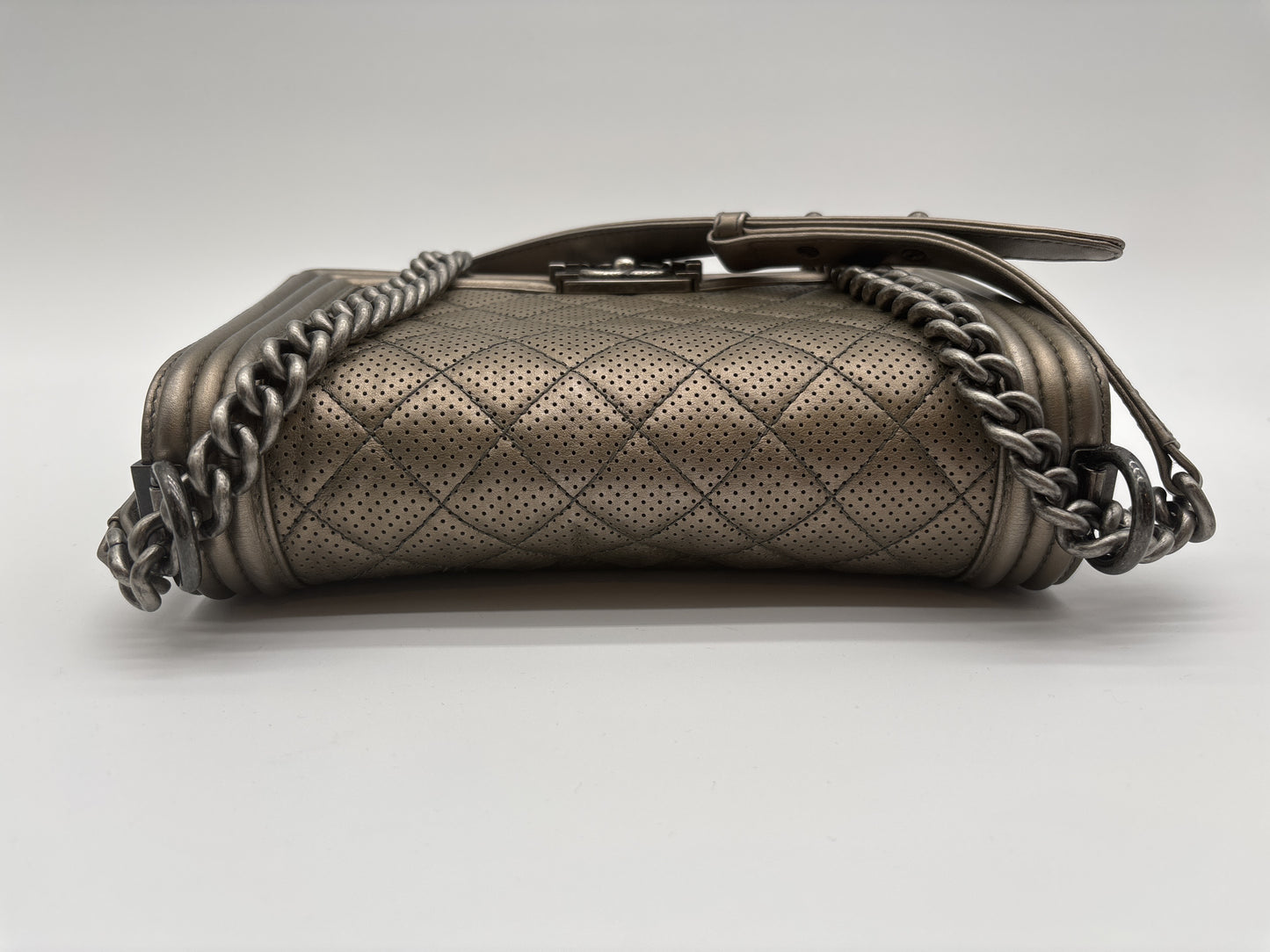 CHANEL Shoulder Bag Boy Perforated Matlasse Shoulder Bag