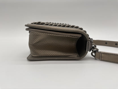 CHANEL Shoulder Bag Boy Perforated Matlasse Shoulder Bag