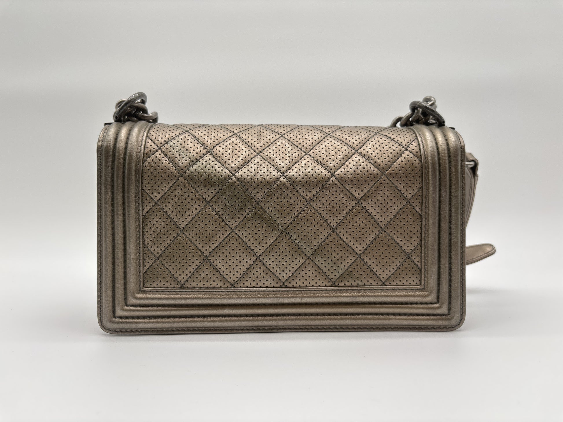 CHANEL Shoulder Bag Boy Perforated Matlasse Shoulder Bag