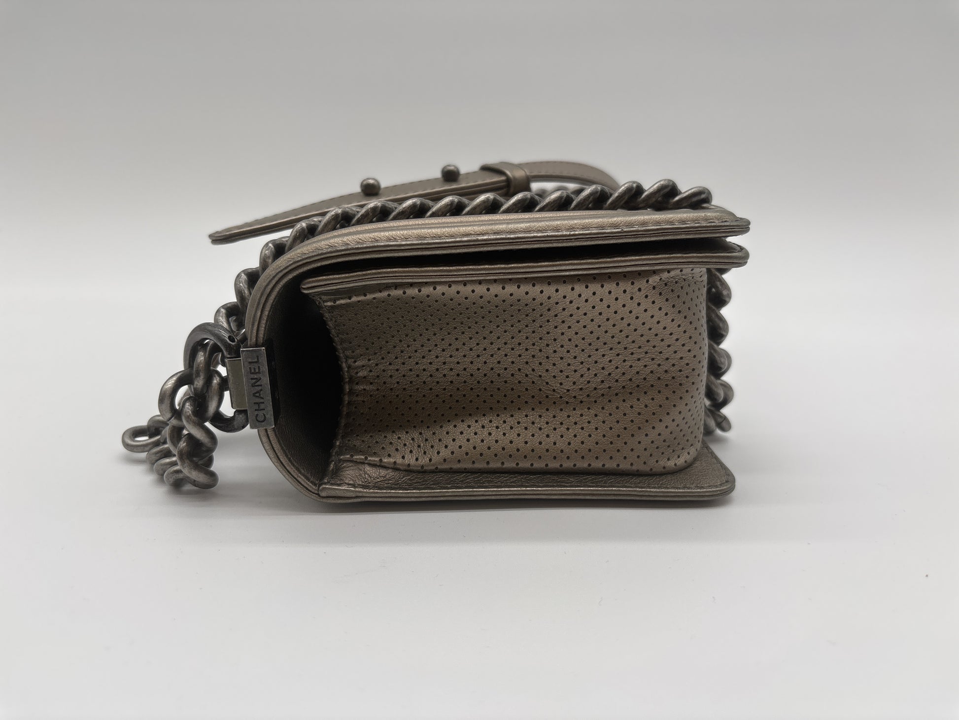 CHANEL Shoulder Bag Boy Perforated Matlasse Shoulder Bag