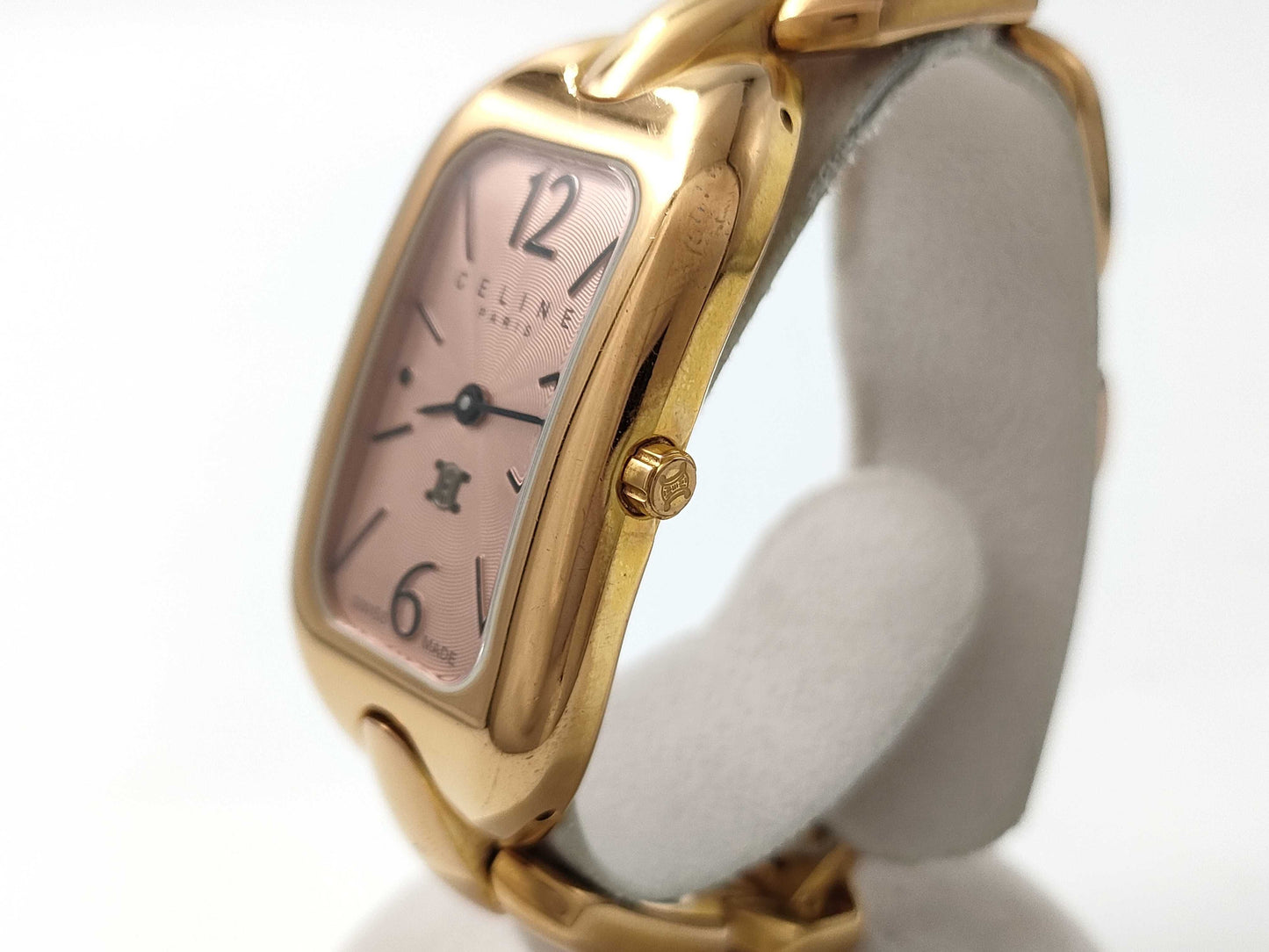 CELINE Triomphe 300/100FT Quartz Pink Dial Women's Watch