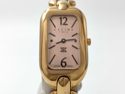 CELINE Triomphe 300/100FT Quartz Pink Dial Women's Watch