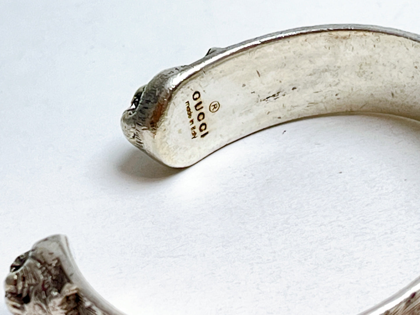 GUCCI Gucci Cathead Stone 925 Bracelet Bangle