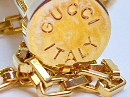 GUCCI Vintage Pill Case Venetian Chain Gold Necklace
