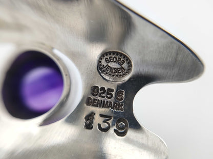Georg Jensen 139 Amethyst Henning Koppel Ring AG925 Vintage Ring