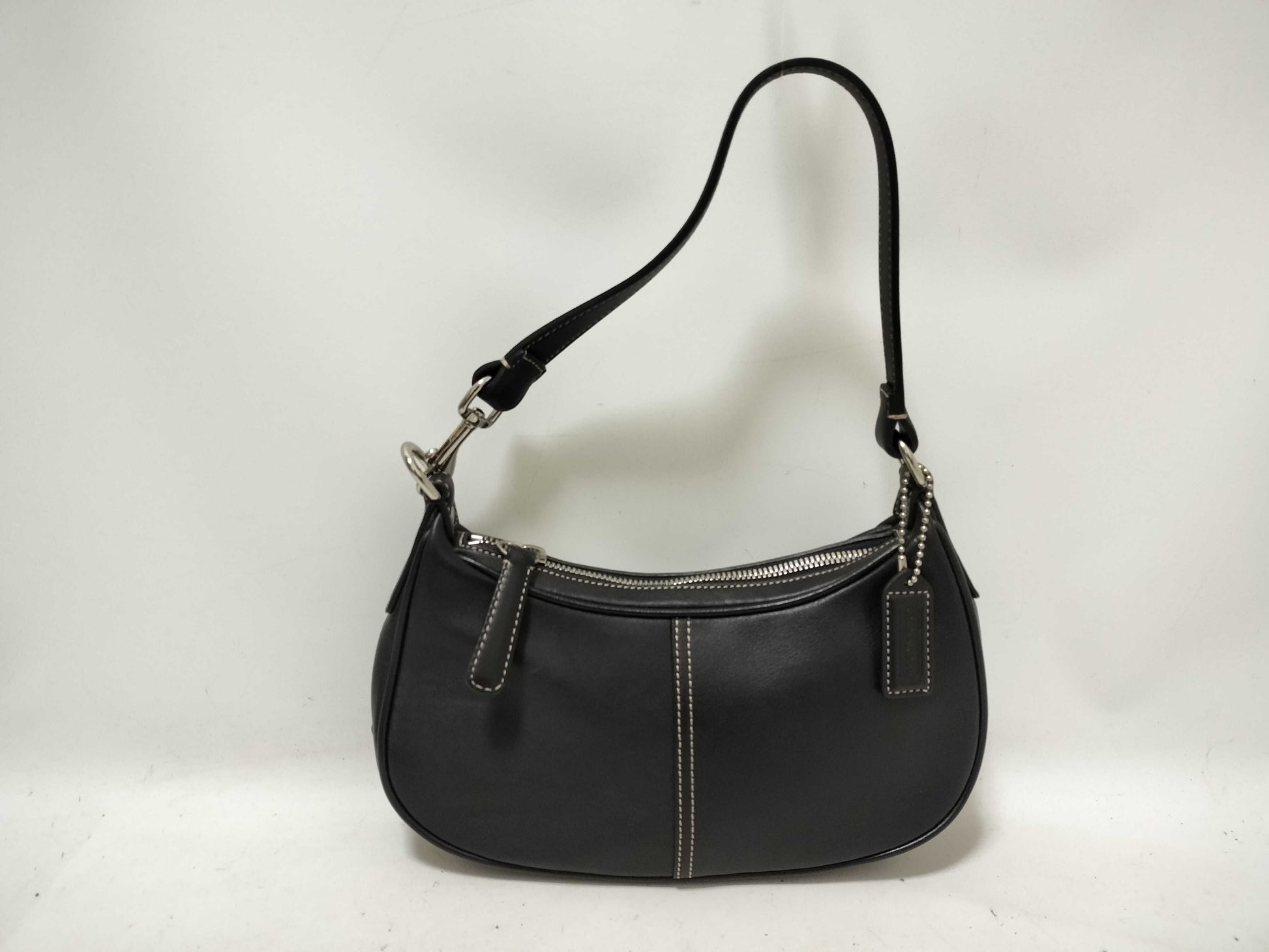 COACH Coach Bag Mini Hand Leather Black 7593 Shoulder Bag