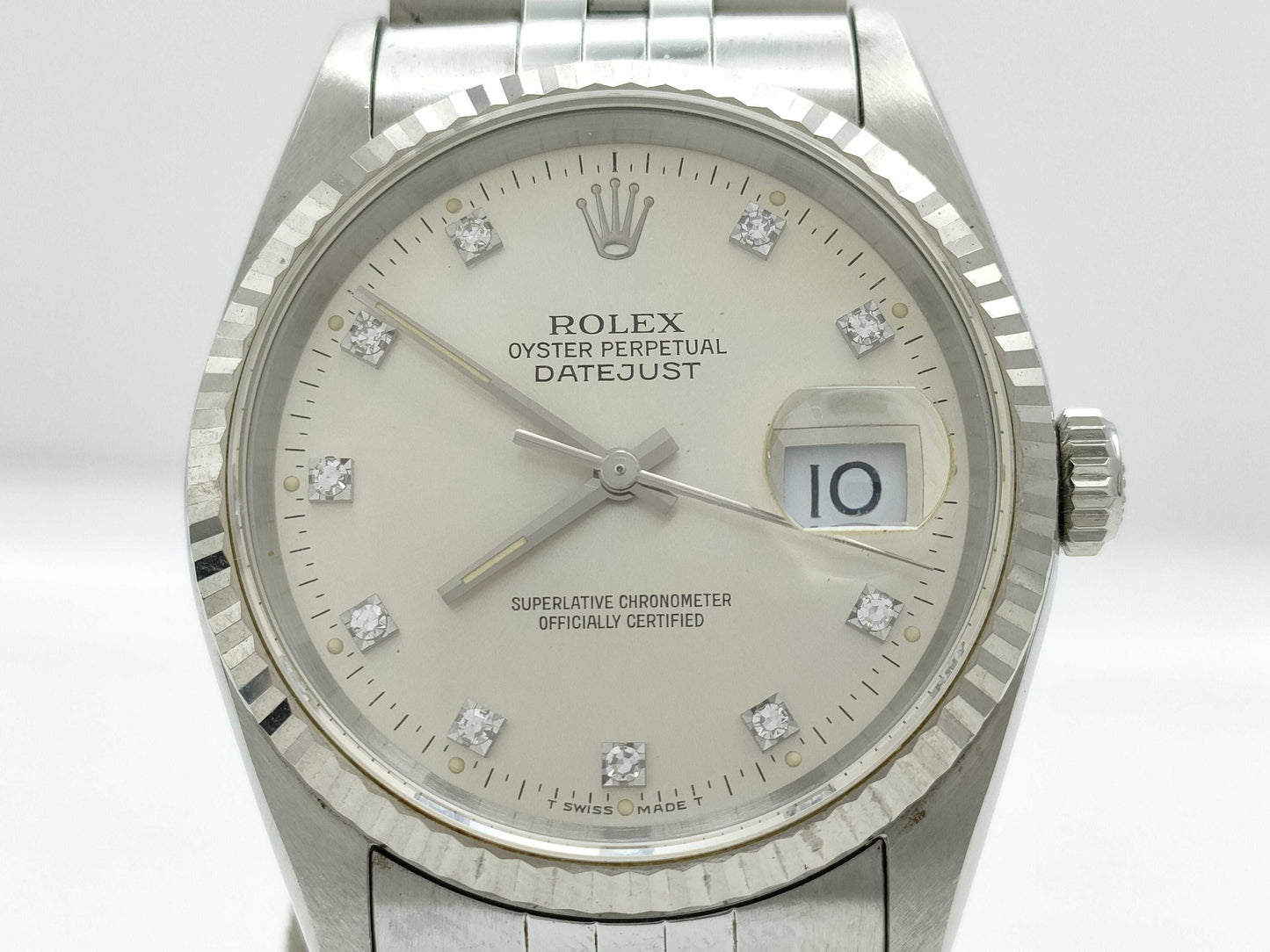 ROLEX 16234G X533935 Silver Dial Jubilee Bracelet Men's Watch