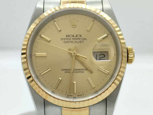 ROLEX 16233 X312180 Champagne Dial Jubilee Bracelet Men's Watch