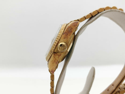 ROLEX 69178 U946083 Champagne Dial 18K Gold Women's Watch