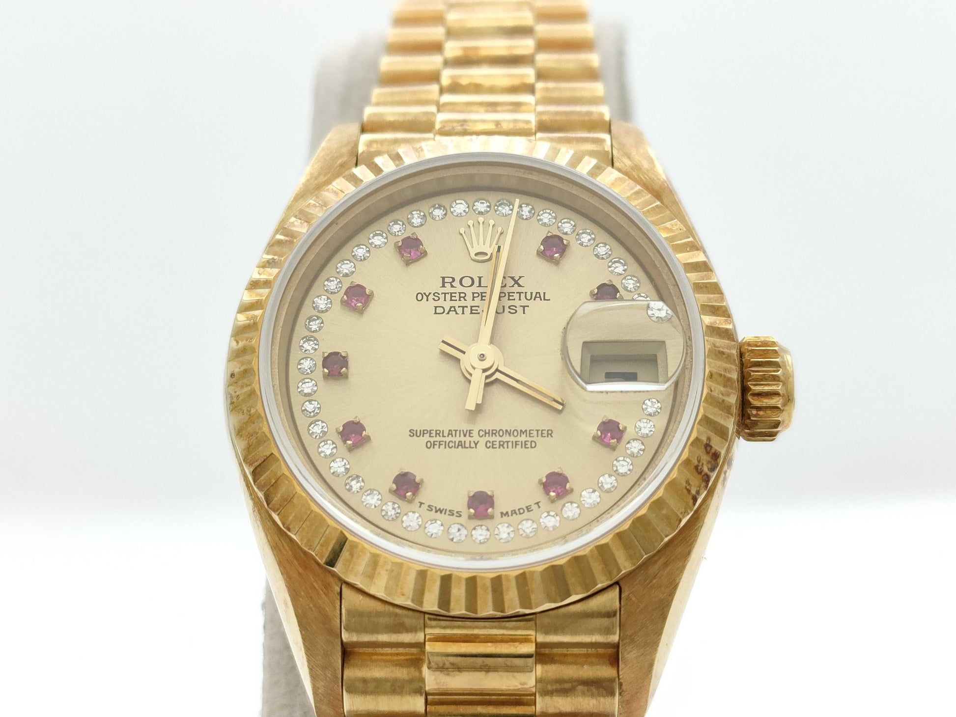 ROLEX 69178 U946083 Champagne Dial 18K Gold Women's Watch