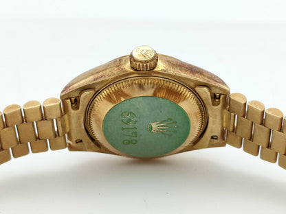 ROLEX 69178 U946083 Champagne Dial 18K Gold Women's Watch