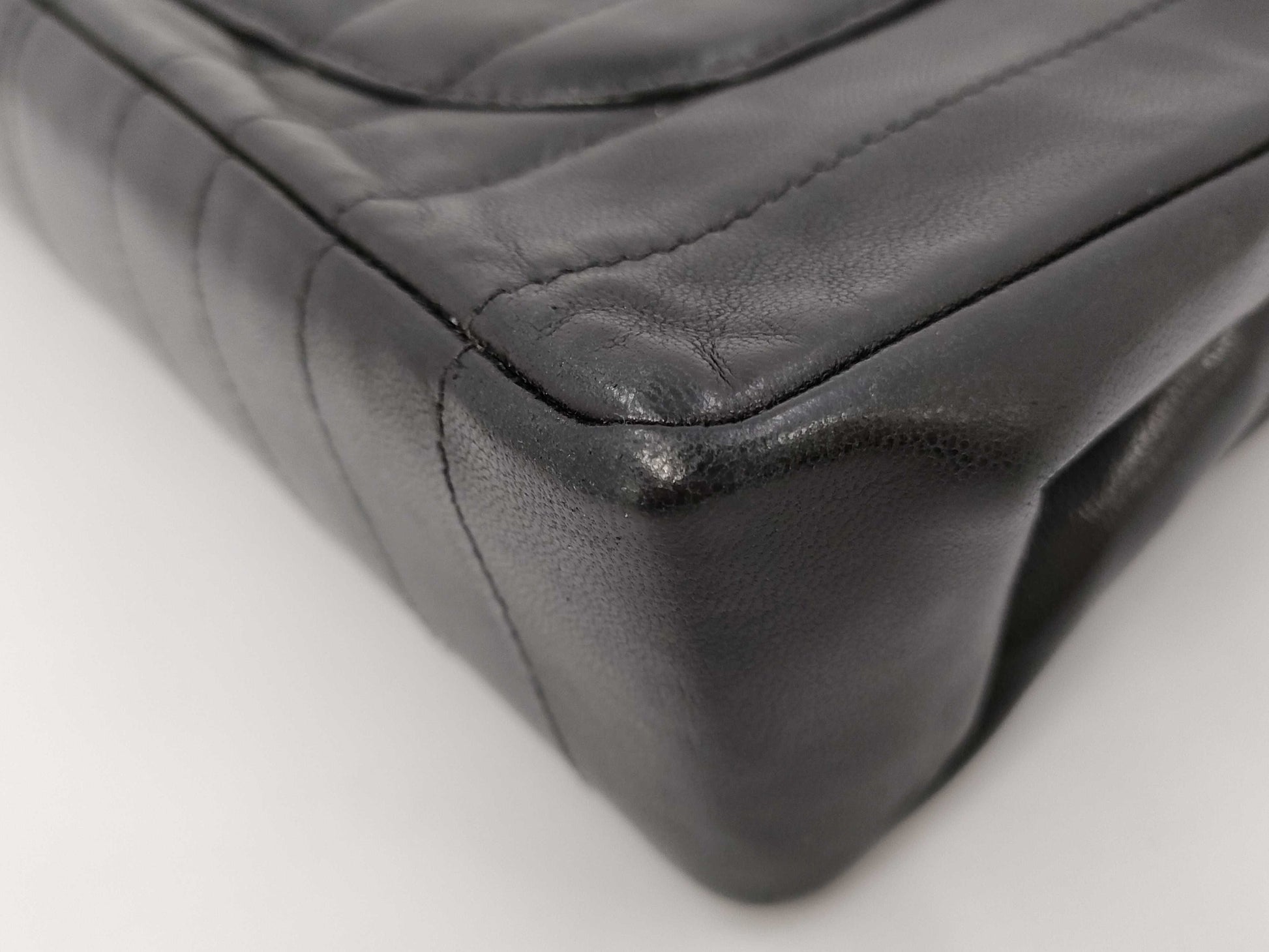 CHANEL Double Flap Chain Lambskin Shoulder Bag