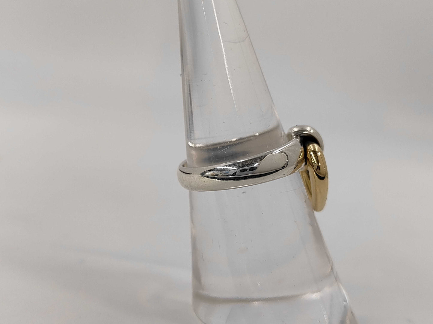 HERMES HERMES Heart Knock Ring #51 925/750 Combi Ring