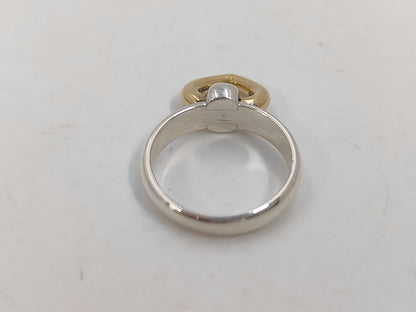 HERMES HERMES Heart Knock Ring #51 925/750 Combi Ring
