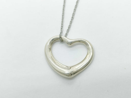 Tiffany & Co. Open Heart Necklace, 925, 4.5mm