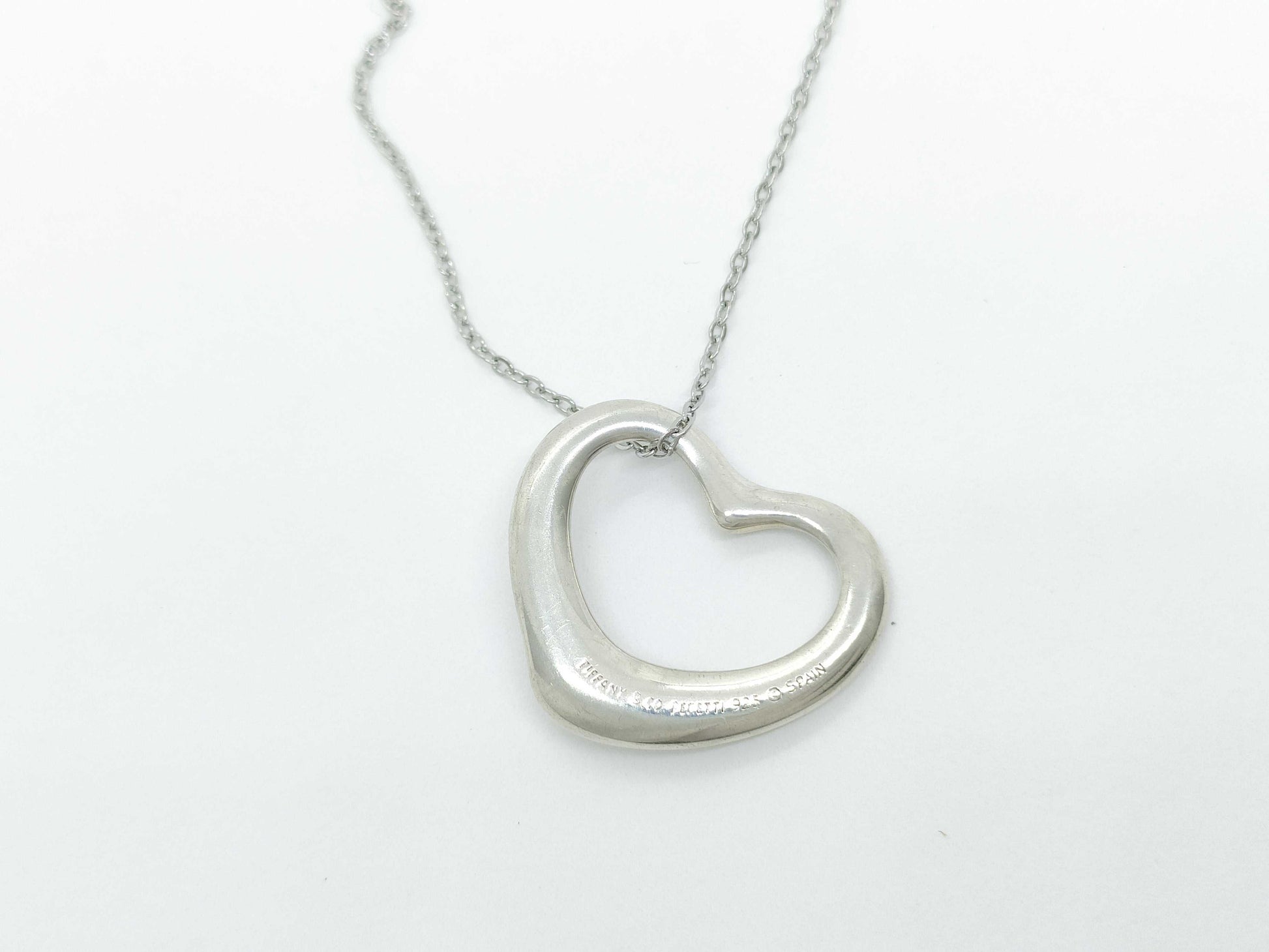 Tiffany & Co. Open Heart Necklace, 925, 4.5g