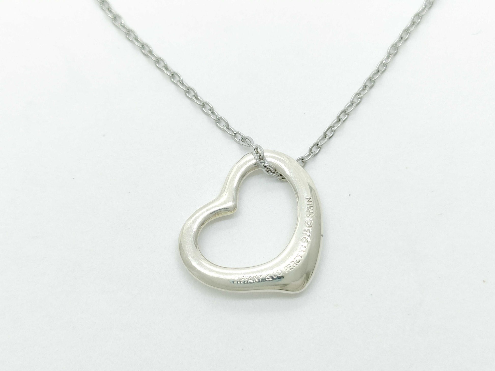 Tiffany & Co. Open Heart Necklace, 925, 2.3g