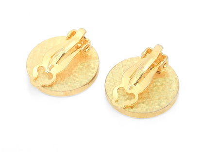 Yves Saint Laurent Yves Saint Laurent ・Gold & Silver Color, Rhinestones, Logo Mark, Earrings, 10.5g Earrings