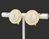 Yves Saint Laurent Yves Saint Laurent ・Gold & Silver Color, Rhinestones, Logo Mark, Earrings, 10.5g Earrings