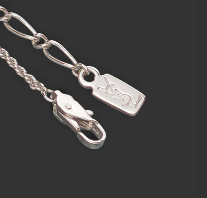 Yves Saint Laurent Yves Saint Laurent ・Silver Collar, Large, Heart Design, Pendant, Necklace, 10.9g Necklace