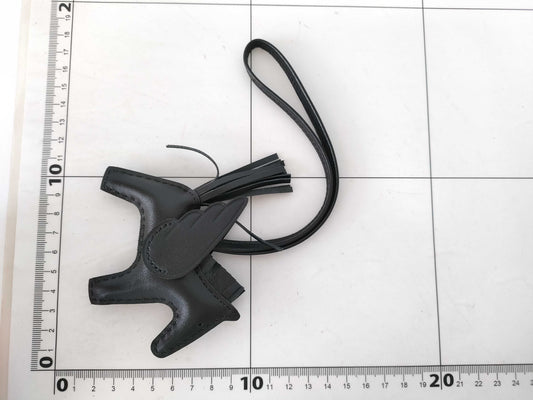 HERMES HERMES Charm Rodeo Pegasus PM Black x Agnomillo / Swift W Engraved Key Case / Key Chain Other Accessories