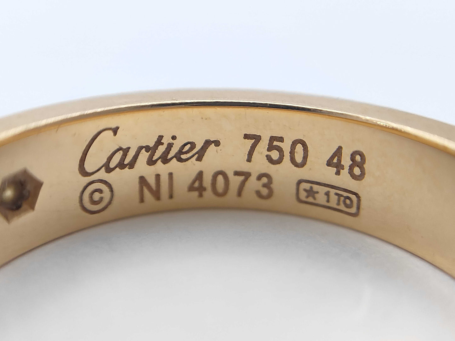 Cartier Mini Love #48 1PD YG 750 4.3g Ring 